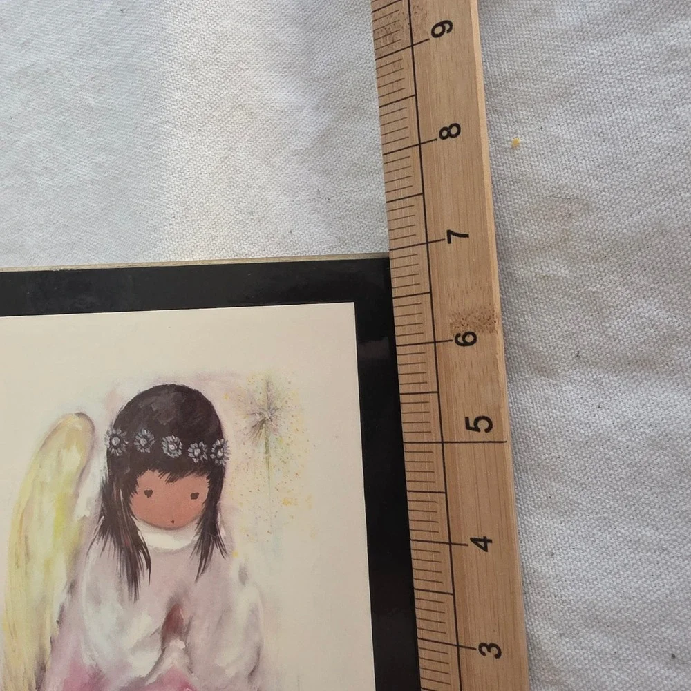 Vintage Ted DeGrazia Angel Wood Plaque‎ Wall Art 